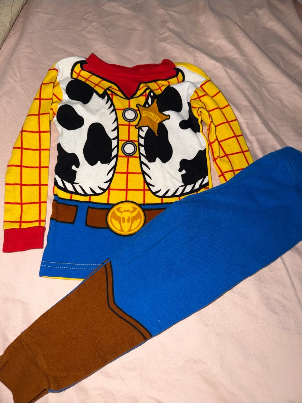 Disney Toy Story Woody Pajama set.  4t